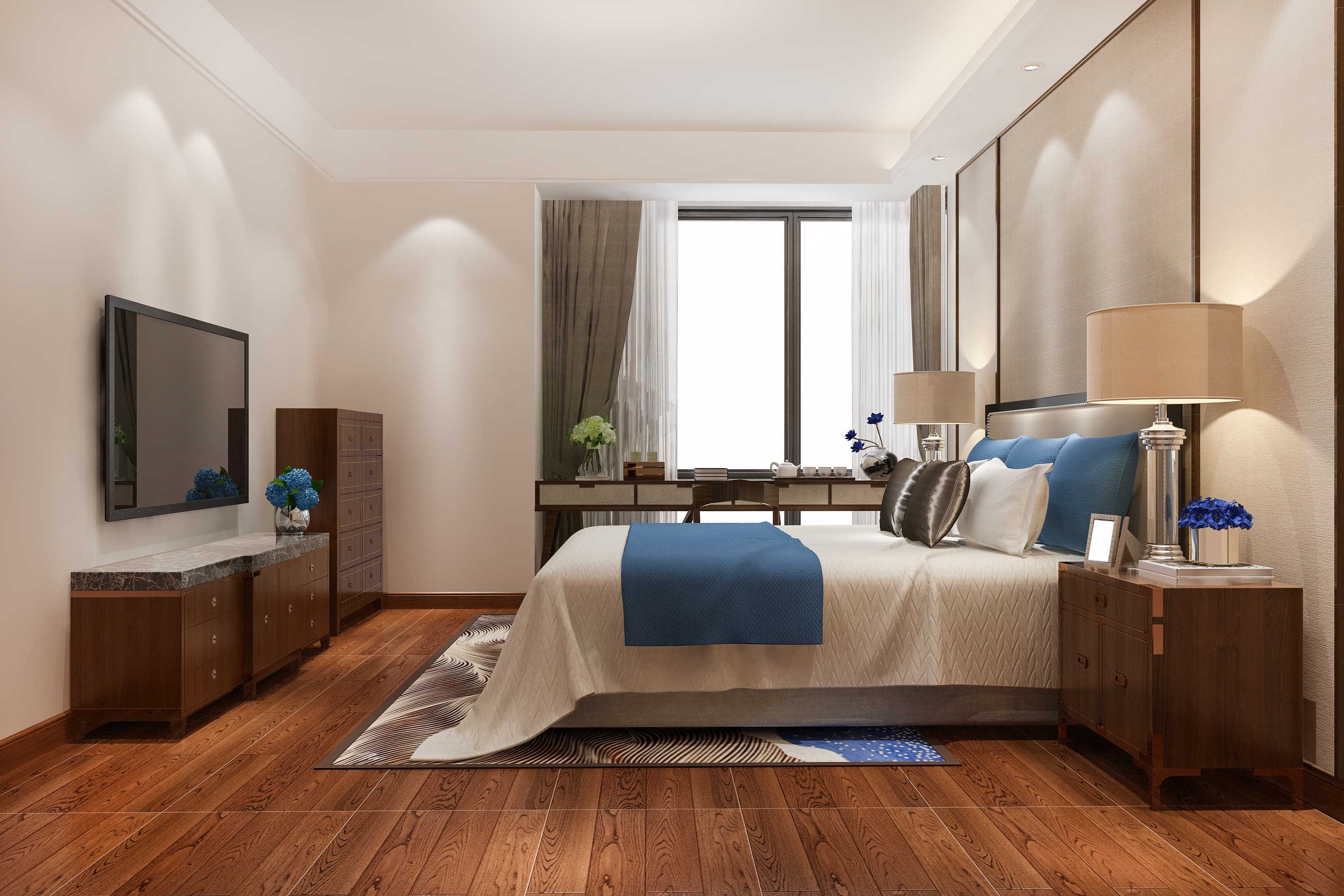 A prepared hospitality bedroom